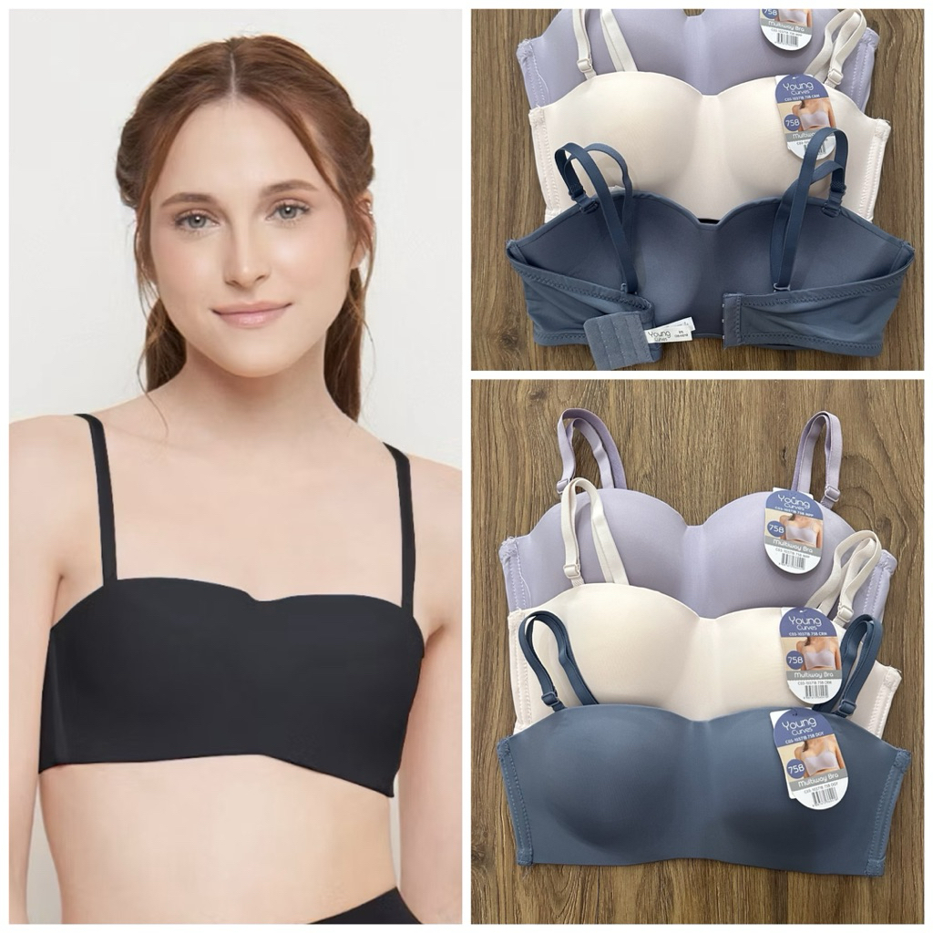 Young curves bra wireless C03-10371B multiway push up