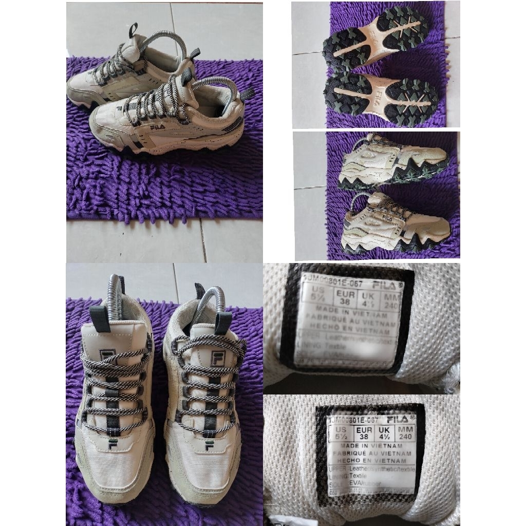 Sepatu Preloved Second Original Fila Oakmont TR Size 38