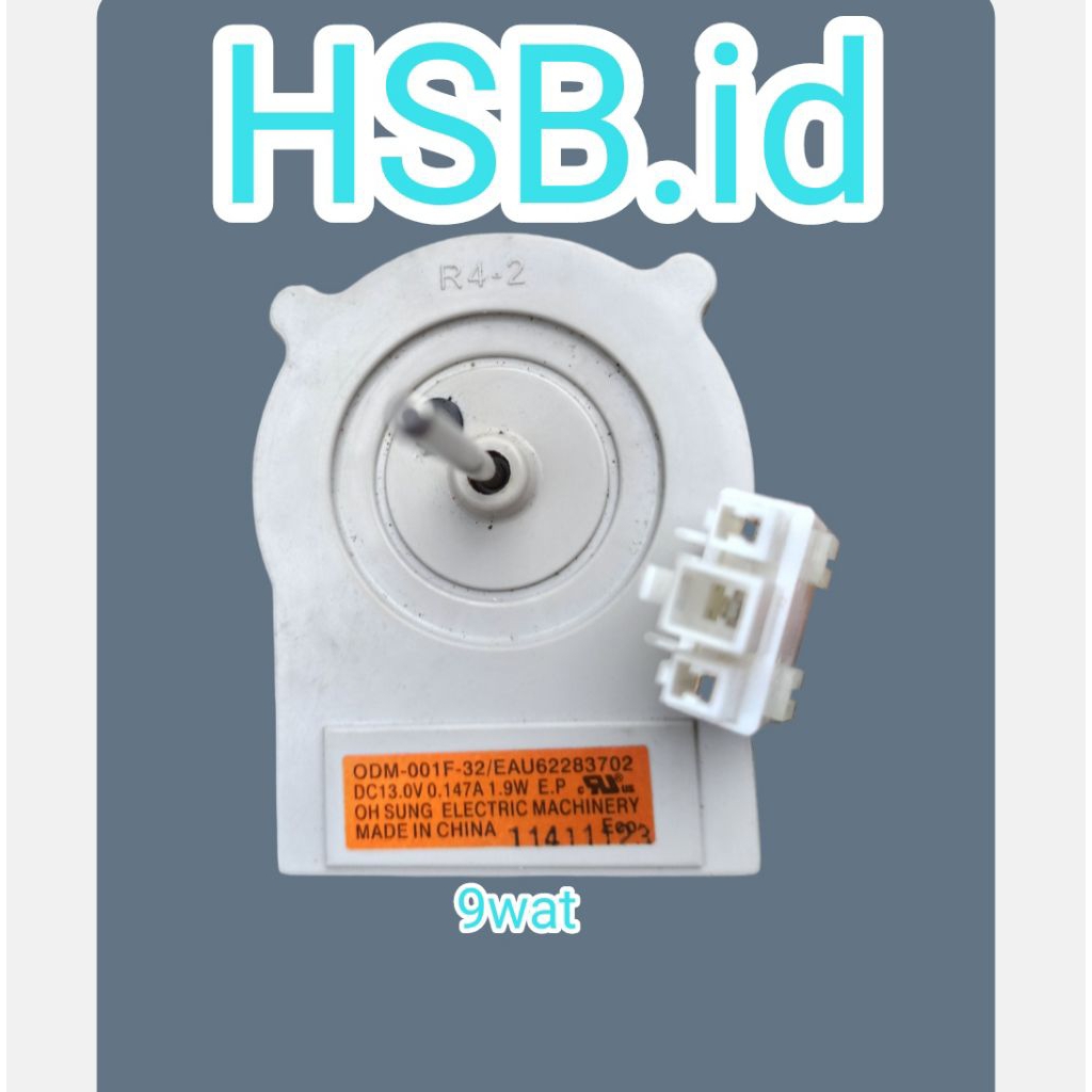 MOTOR FAN DC MOTOR FAN KULKAS LG INVERTER 2PINTU 9WAT SOKET KABEL 3 ORIGINAL BARU