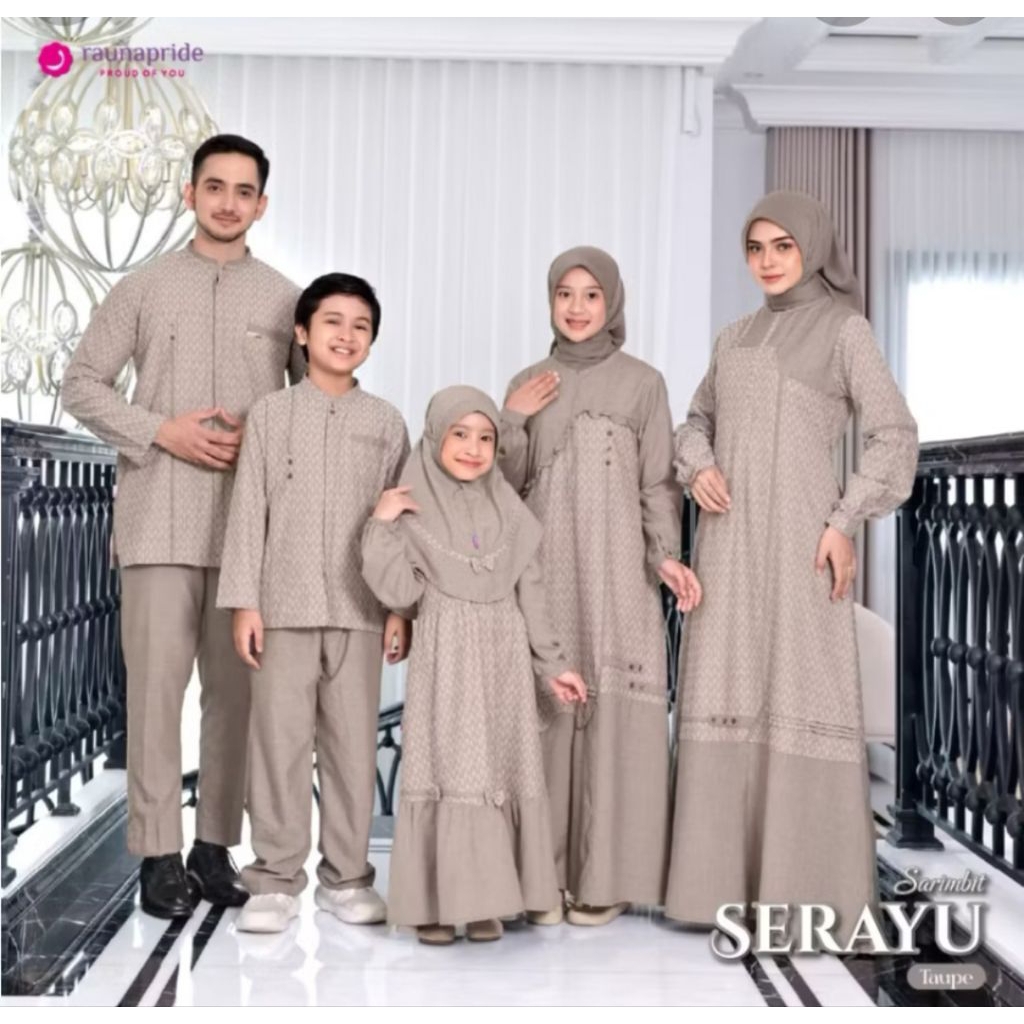 Gamis Sarimbit Rauna Pride Serayu Taupe 2026