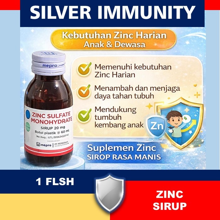 ZINC SULFATE 20 MG/5 ML SIRUP 60 ML - PELENGKAP PENGOBATAN DIARE ANAK