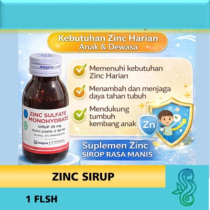 ZINC SULFATE 20 MG/5 ML SIRUP 60 ML - PELENGKAP PENGOBATAN DIARE ANAK