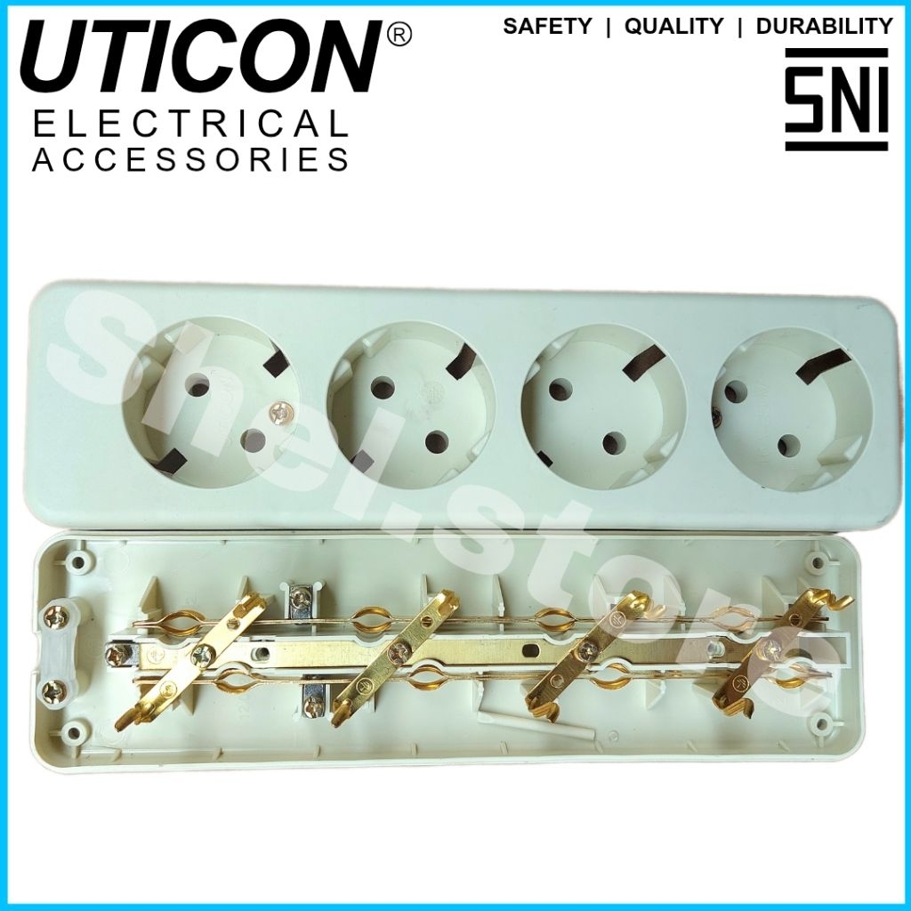 UTICON Stopkontak 4 Lubang | Stopkontak Listrik Kuningan | Terminal Listrik 4 Lubang | Terminal Utic