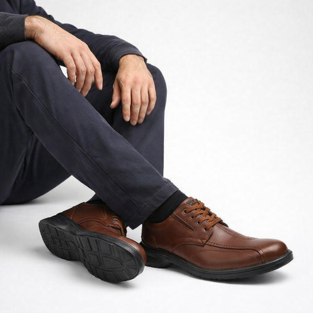 Clarks Gessler Lace Dark Tan Shoes Original