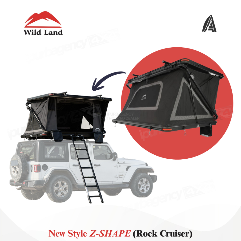 Tenda - Wild Land Rock Cruiser Outdoor Camping Tent New Style Z-Shape Hard Shell Roof Top Tent RTT (
