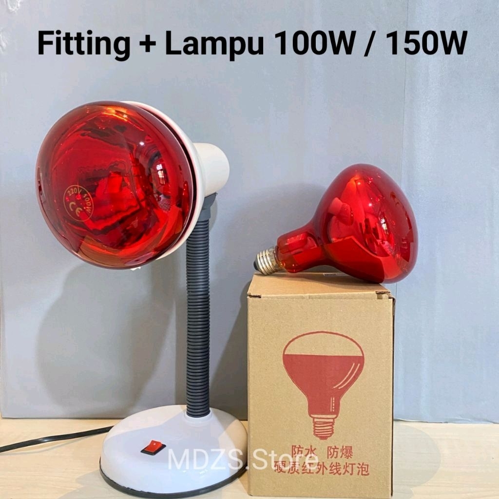 LAMPU TERAPI INFRARED INFRA RED SINAR INFRAMERAH FISIOTERAPI / Lampu terapi inframerah 100 watt | al