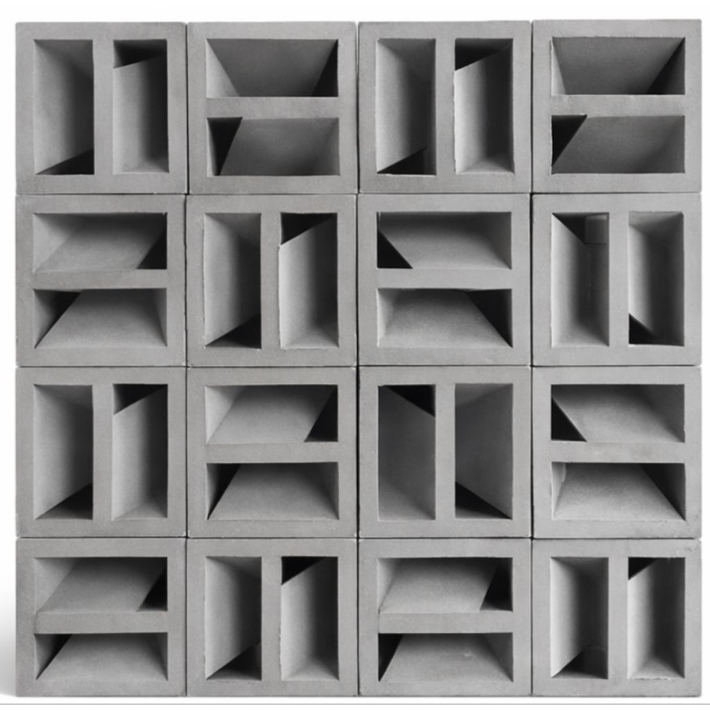 Roster Beton Minimalis motif kupu2 / roster anti tampias warna abu super