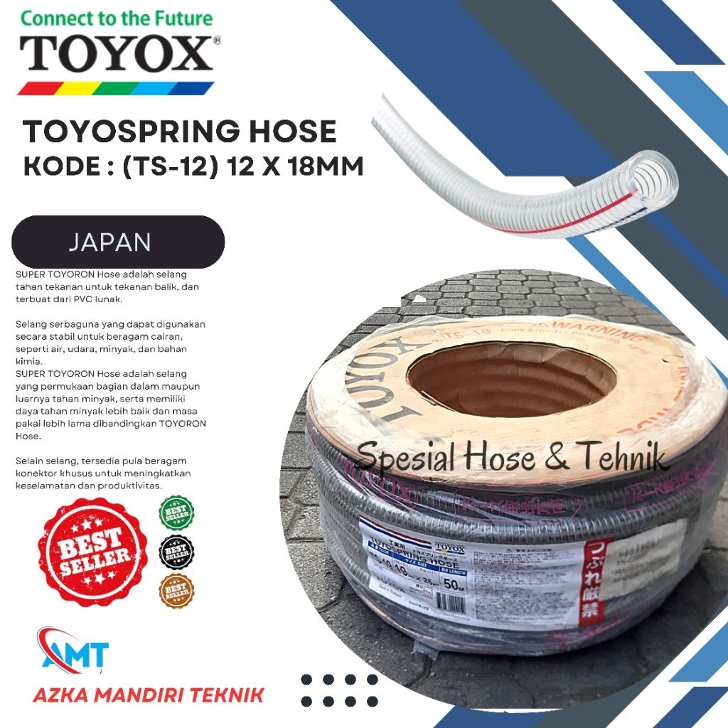TOYOX TOYOSPRING HOSE TS-12 (1/2") PERMETER, SELANG SPRING TOYOX 12 X 18MM