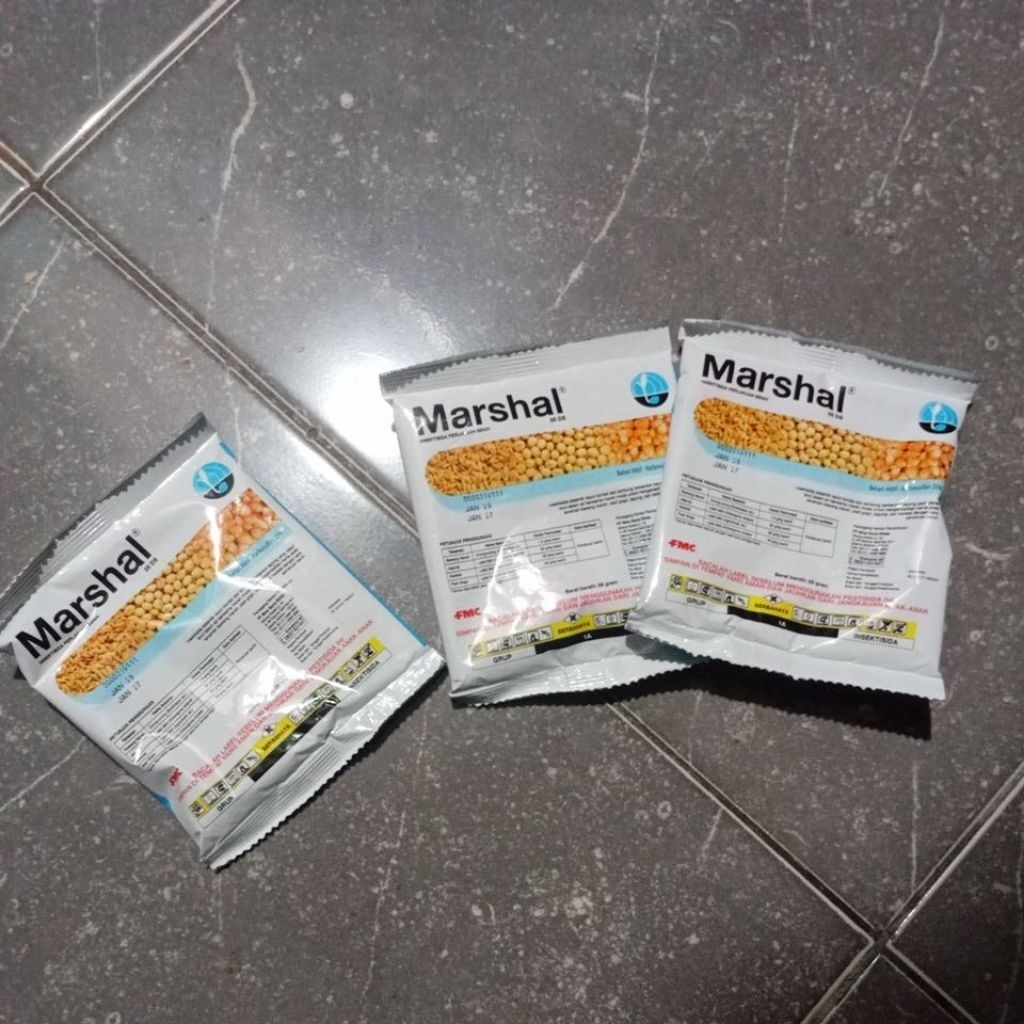 Insektisida Marshal 25DS 25gr - Sistemik, Kontak dan Lambung, Bubuk Merah Muda