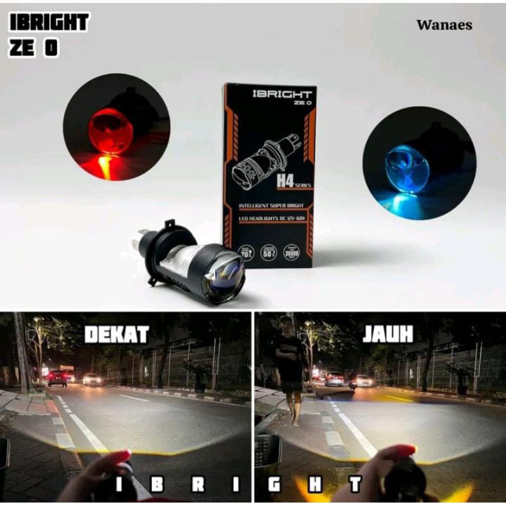 LAMPU H4 IBRIGHT ZE0 Lampu Mobil Motor h4 Ibright Ze0 PNP PROMO