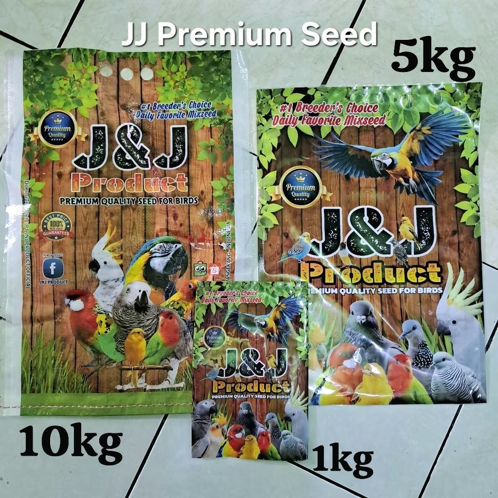 Pakan Burung 10kg J&J Product untuk Parrot, Finch, Canary, Doves, Pigeon, Yorkshire, Budgie