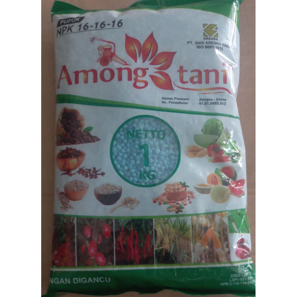 Pupuk NPk 16-16-16 among tani 1kg