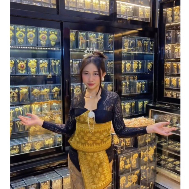 Set Bros Alpaka Silver Borobudur Rantai