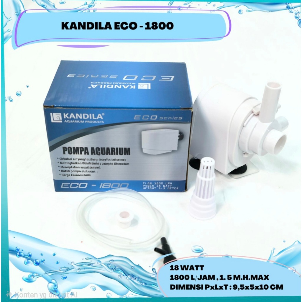 POMPA AIR CELUP AQUARIUM KANDILA ECO - 1800 POWER HEAD LOW WATT 18 W - PH-KANDILA/ECO/1800
