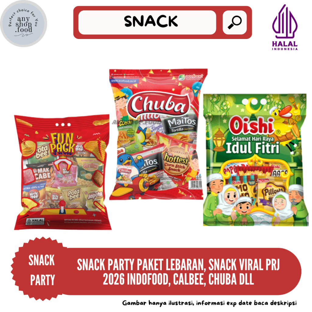 snack Party PRJ jajanan viral PRJ 2026 PAKET MOMOGI/OISHI/TANGO/KUSUKA