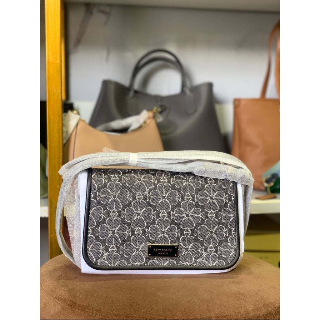 KS Liv Flower Jacquard Small Flap Crossbody Bag