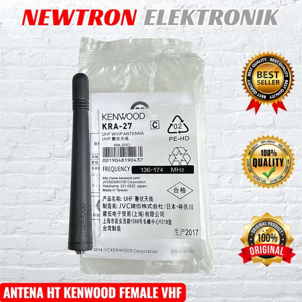 Antena HT Kenwood Sma Female VHF 136-174Mhz Compatible Baofeng UV5R UV82 VERTEC VT-5R VT-82 Berlin F