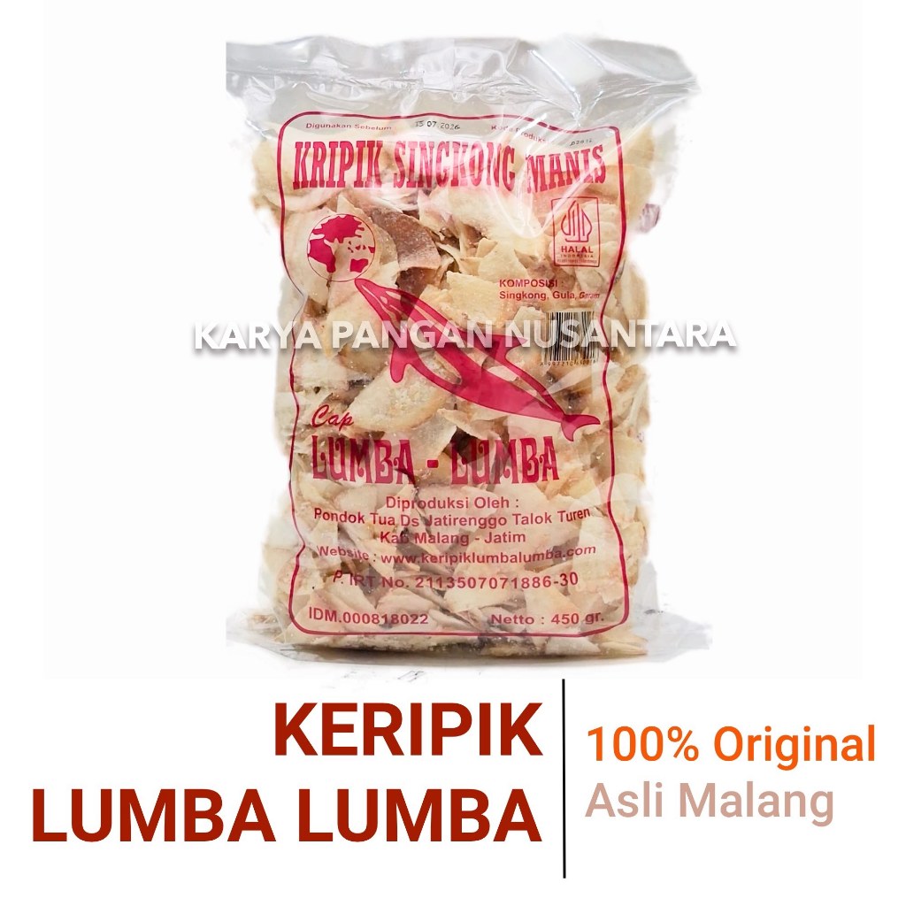 KRIPIK SINGKONG LUMBA LUMBA ORIGINAL / KERIPIK SINGKONG MANIS 450 GR / KERIPIK SINGKONG LUMBA LUMBA
