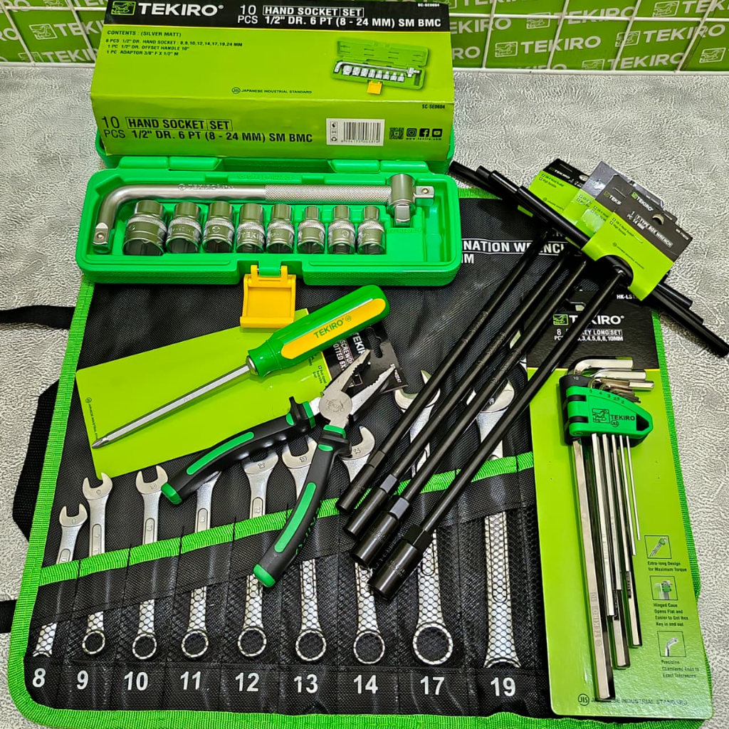 TEKIRO Kunci Lengkap full set  / PERKAKAS BENGKEL / Alat Bengkel Murah/ Peralatan Bengkel tekiro