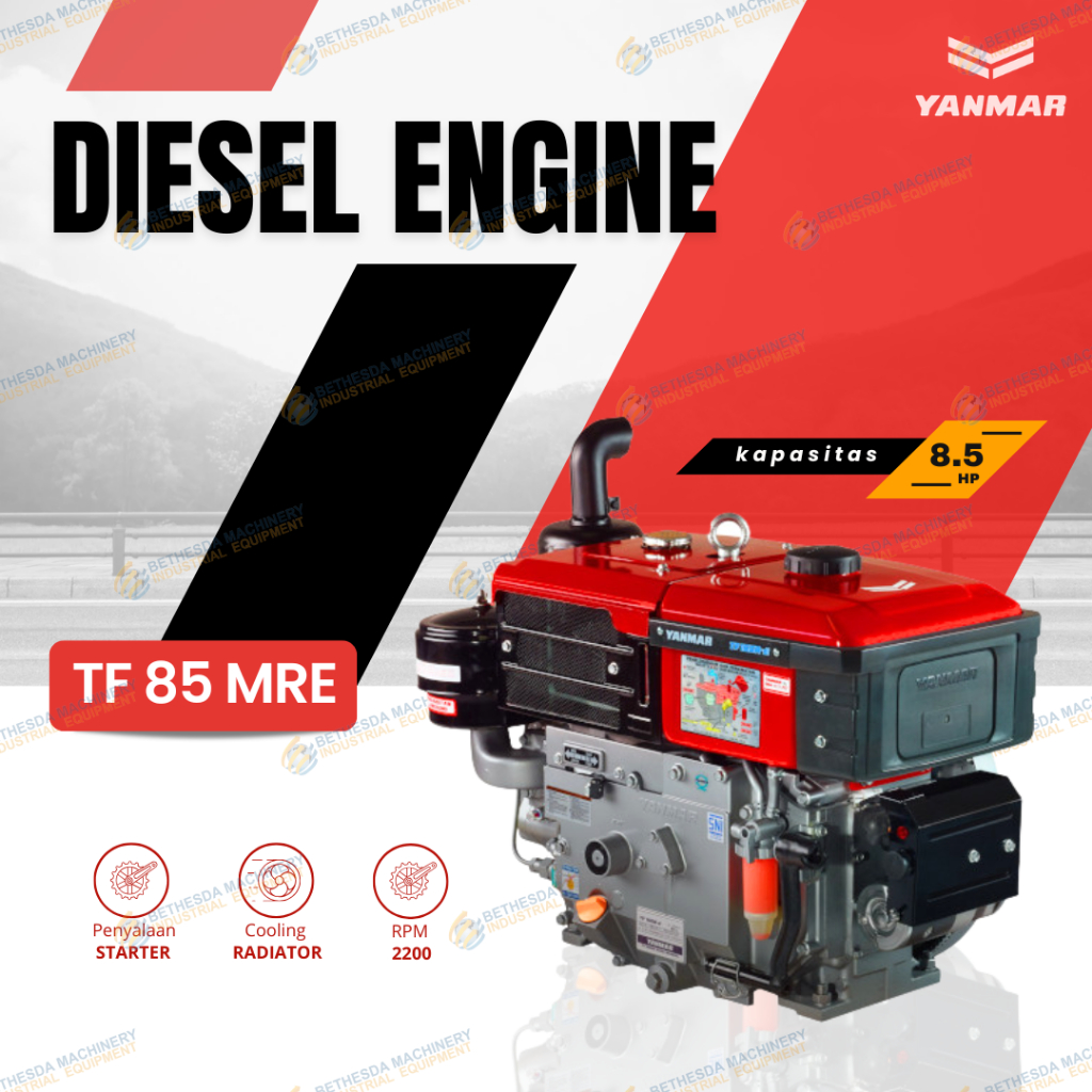 Diesel Starter YANMAR TF 85 MRE / Mesin Penggerak 8.5 Pk Electric