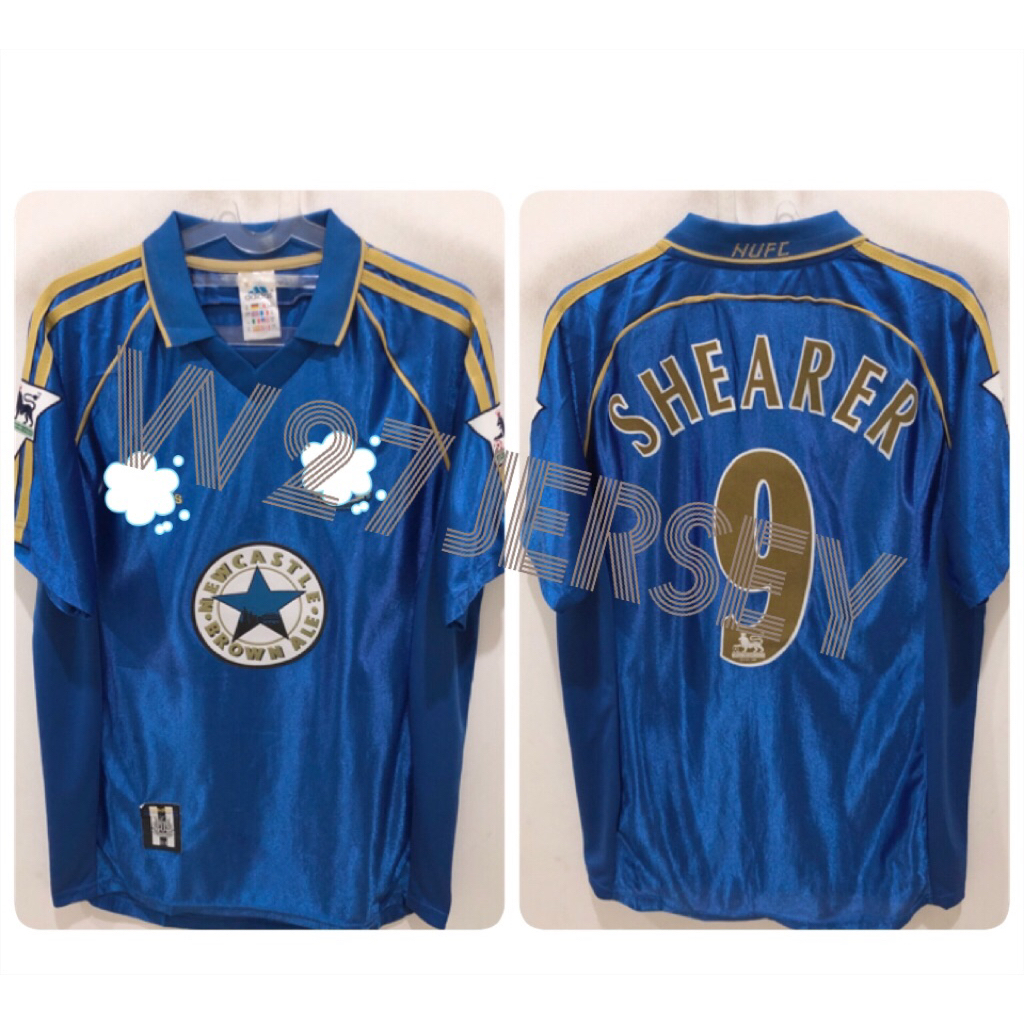 JERSEY RETRO - NEWCASTLE AWAY 1998-1999 name player Shearer + Patch BPL