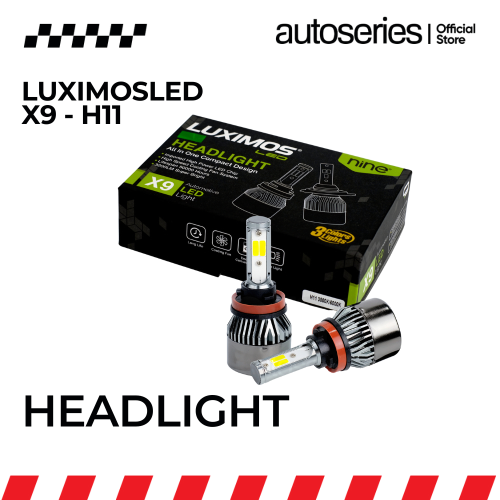 Foglamp Mobil H11 72W 3 Warna LED HB3 HB4 All Weather Innova Avanza Calya Sigra H16 H8 X9 LUXIMOS