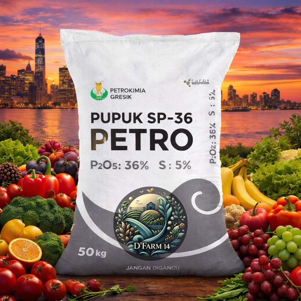 Pupuk SP36 Petro Petrokimia Gresik Original Repack 1Kg | Pupuk Fosfat SP-36 Penyubur Tanaman Buah Sa