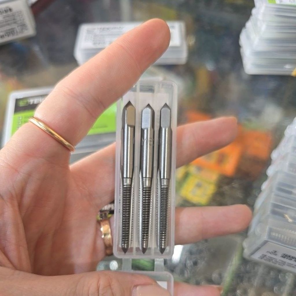 hand tap set tekiro m6 x 1.0 /hand tap isi 3pc tekiro M6x1.0