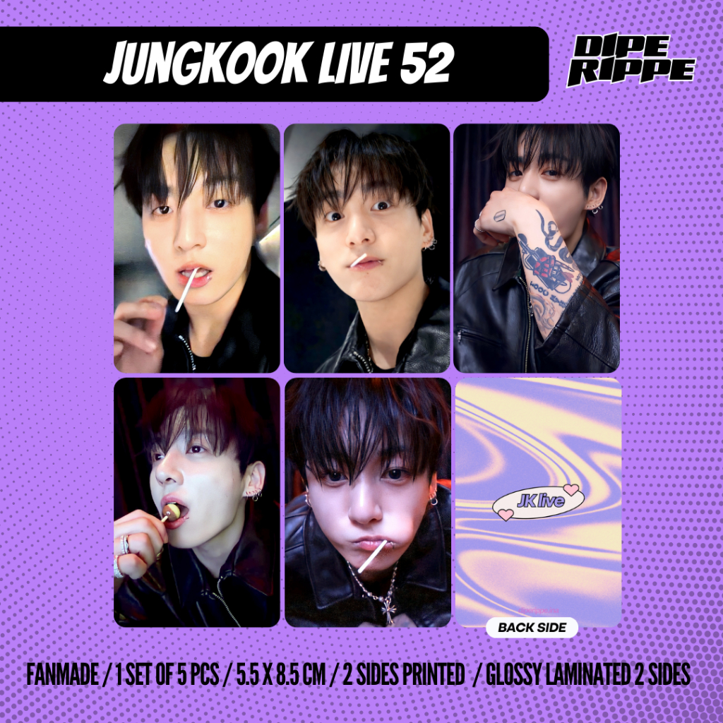 BTS - [1 SET ISI 5PCS] JUNGKOOK JK KOOKIE LIVE BANGTAN
