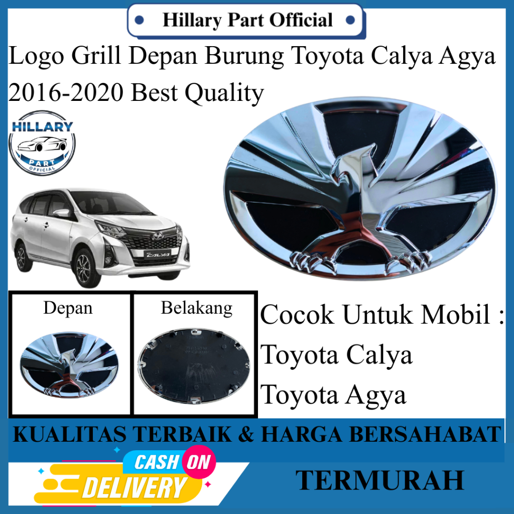 Logo Grill Depan Burung Toyota Calya Agya 2016-2020