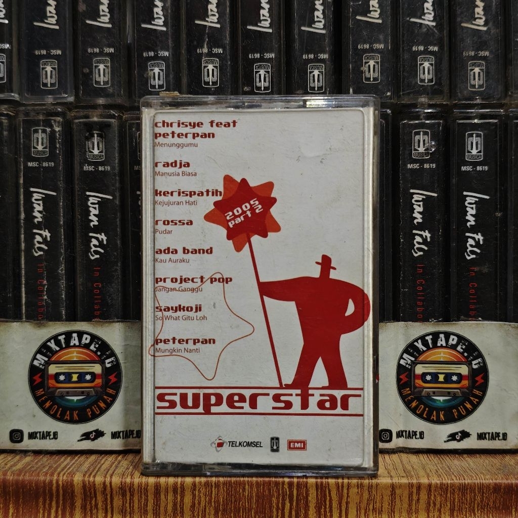 Kaset - Super Star 2005 Part 2 - Kompilasi Indonesia - Chrisye, Peterpan, Kerispatih, Rossa, Ada Ban