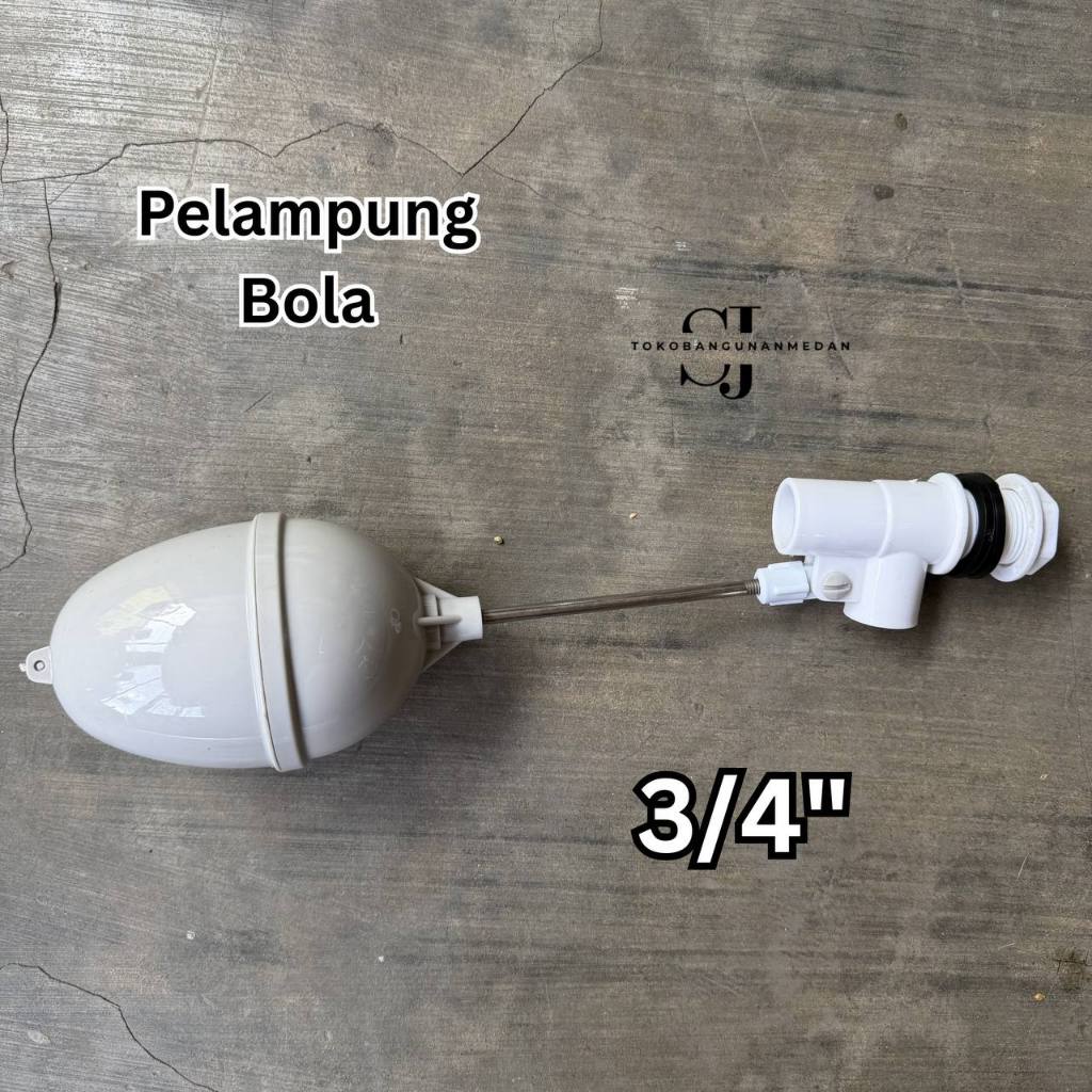 Pelampung air BOLA plastik PVC PTK 3/4 inch - Toren Kran Air Otomatis Mati