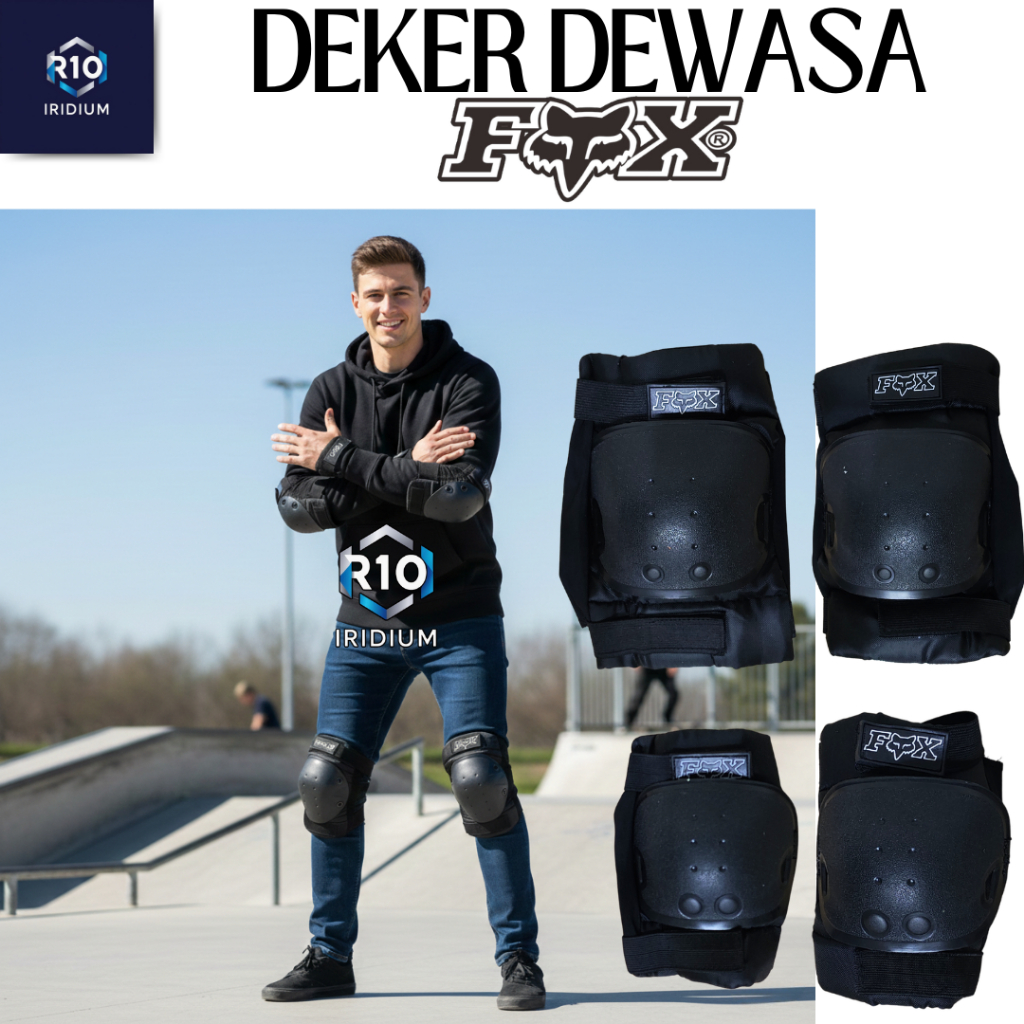 Decker Fox Dekker Fox Deker Pelindung Lutut Kaki dan Siku Tangan