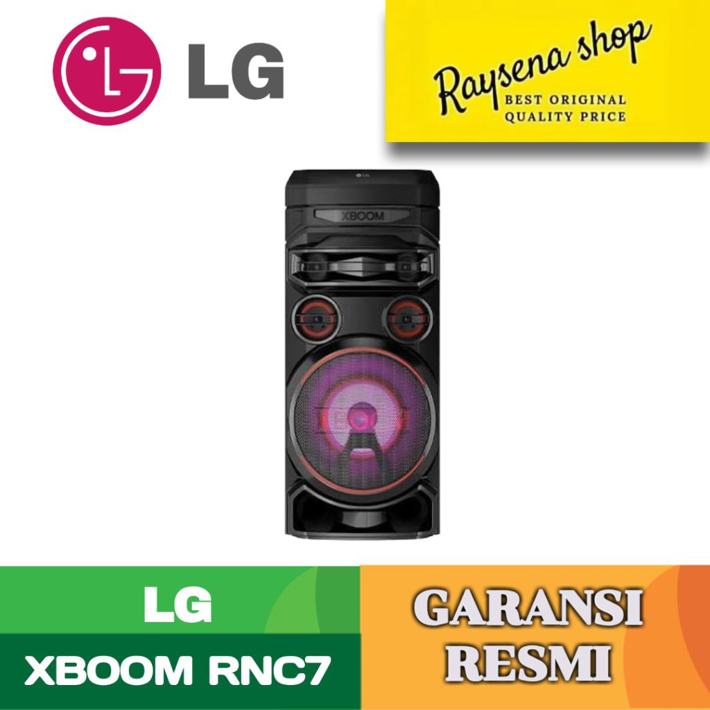 LG XBOOM RNC7 Bluetooth Party Speaker Karaoke Mic/Guitar Radio input