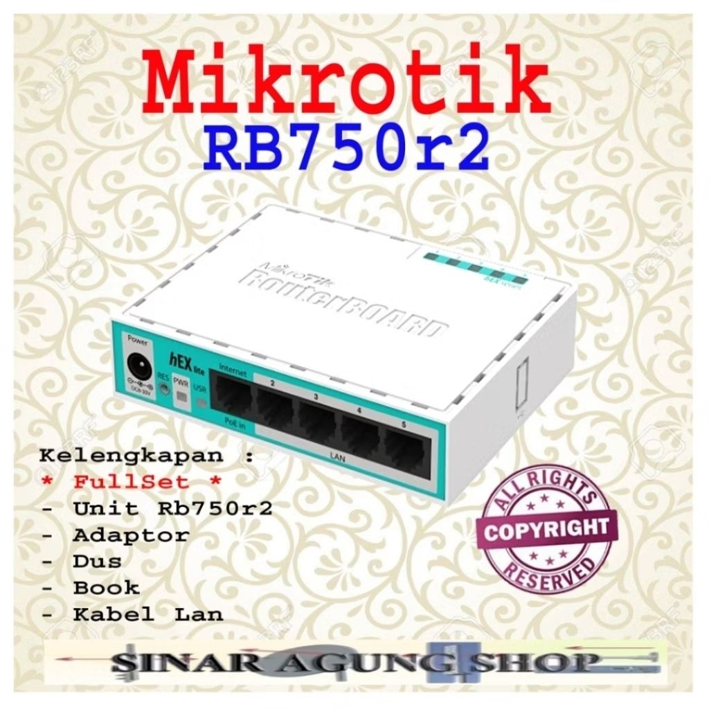 Mikrotik Rb750r2 Like new no minus Mulus normal Bukan Rb450G Rb750gr3 Rb750gr2 apa lagi Rb450Gx4