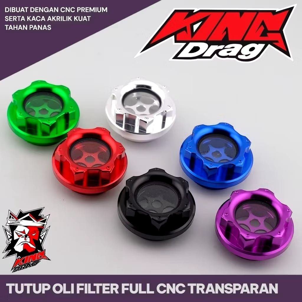 tutup oli tutup saringan filter oli mesin kingdrag cnc kaca Vario 125 150 beat esp pcx