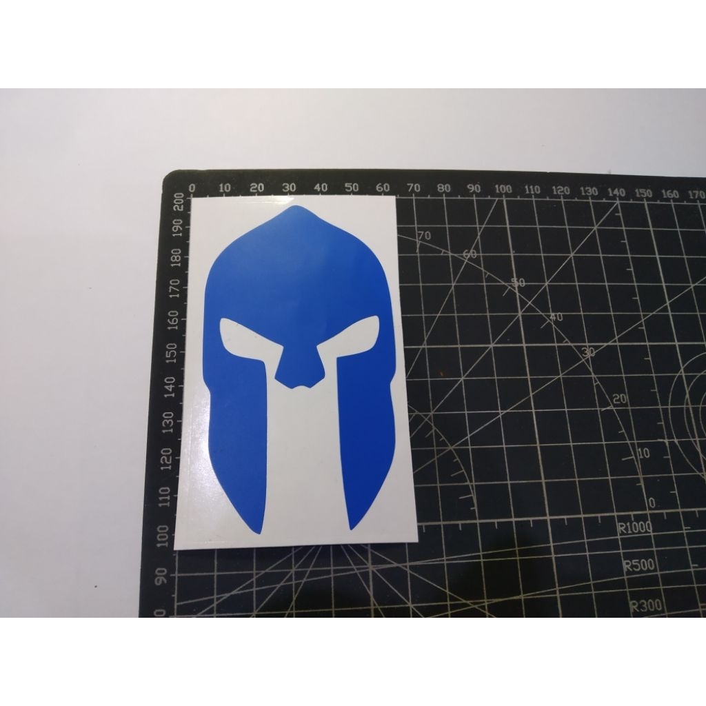 stiker cutting Spartan helmet