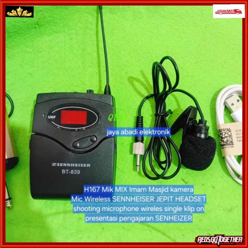 Q106 Mik MIX Imam Masjid kamera Mic Wireless SENNHEISER JEPIT HEADSET shooting microphone wireles si