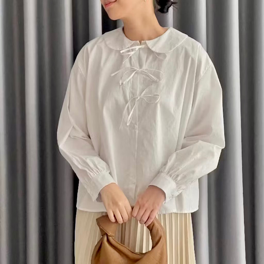 BWBYAZ Doona Blouse Broken White - Preloved