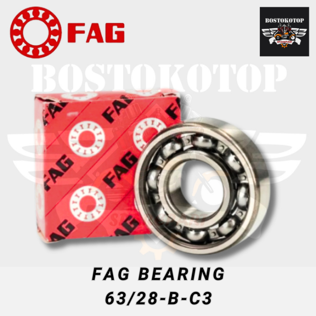Bearing Motor FAG Deep Groove Ball Bantalan Kruk As Tipe 63/28-B-C3 100% Original