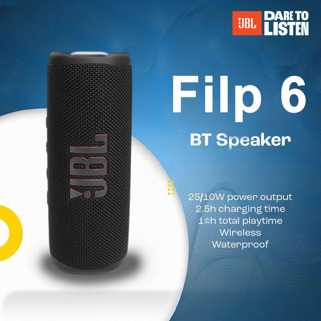 Original Speker JBL Flip 6 Portable Wireless Bluetooth Speaker IPX7 Waterproof Powerful Sound and De
