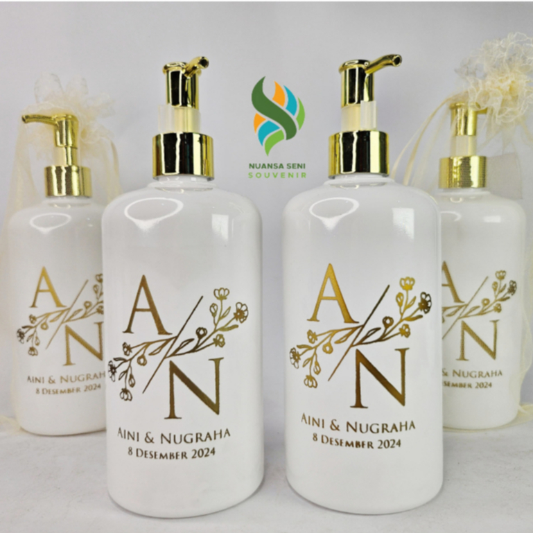 Souvenir Dispenser Soap Liquid Botol Dispenser Sabun Refill Botol Sampo Plastik Sablon Kemas Tile