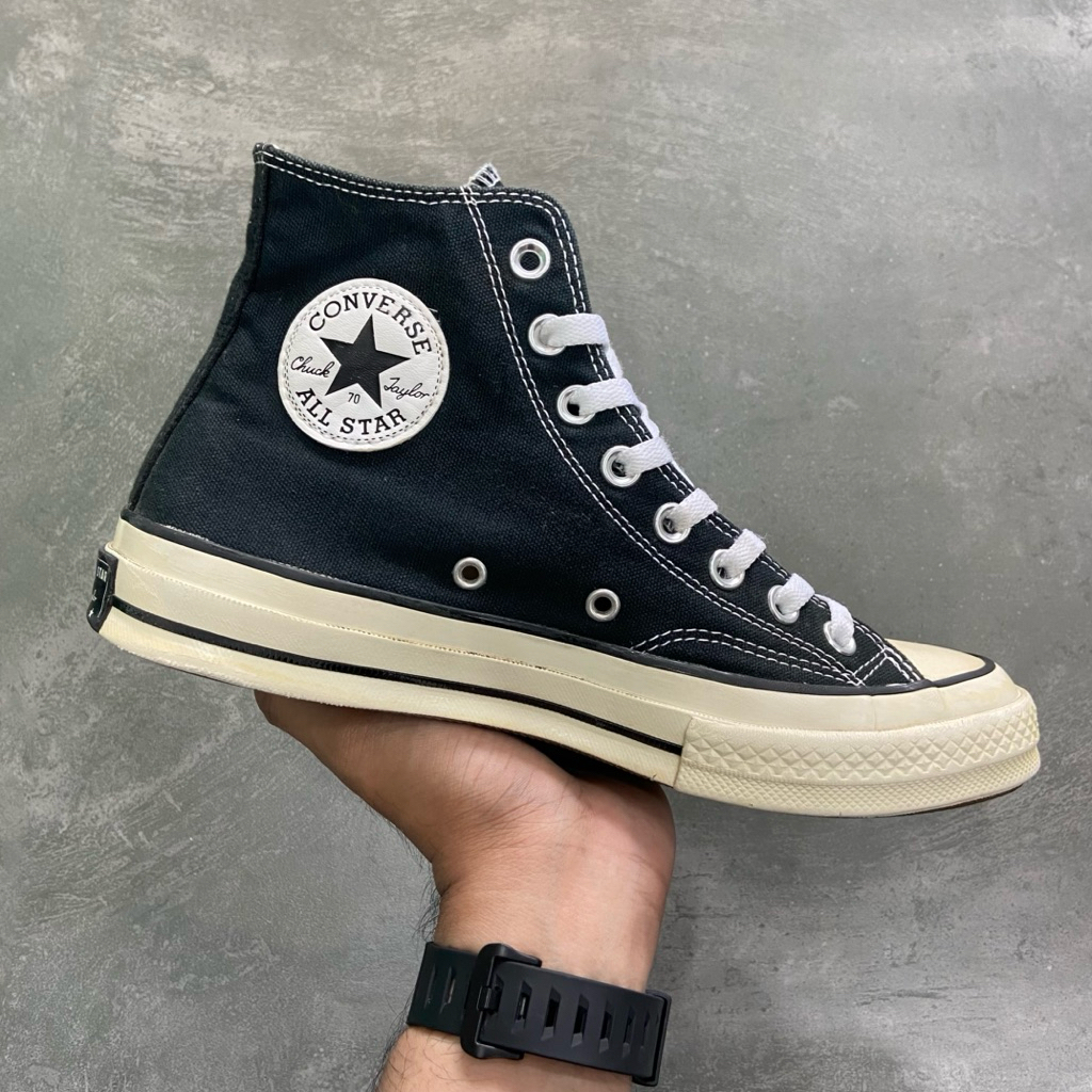 [Size 40] Converse Chuck Taylor All Star 70S High Black White 2021 (162050C) Second Original. Harga 