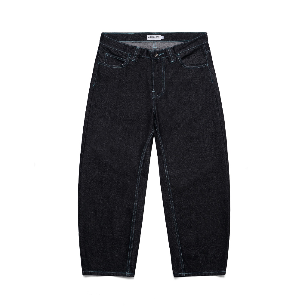 SABLE CONTRAST LONGPANTS - BLACK WASH/CYAN