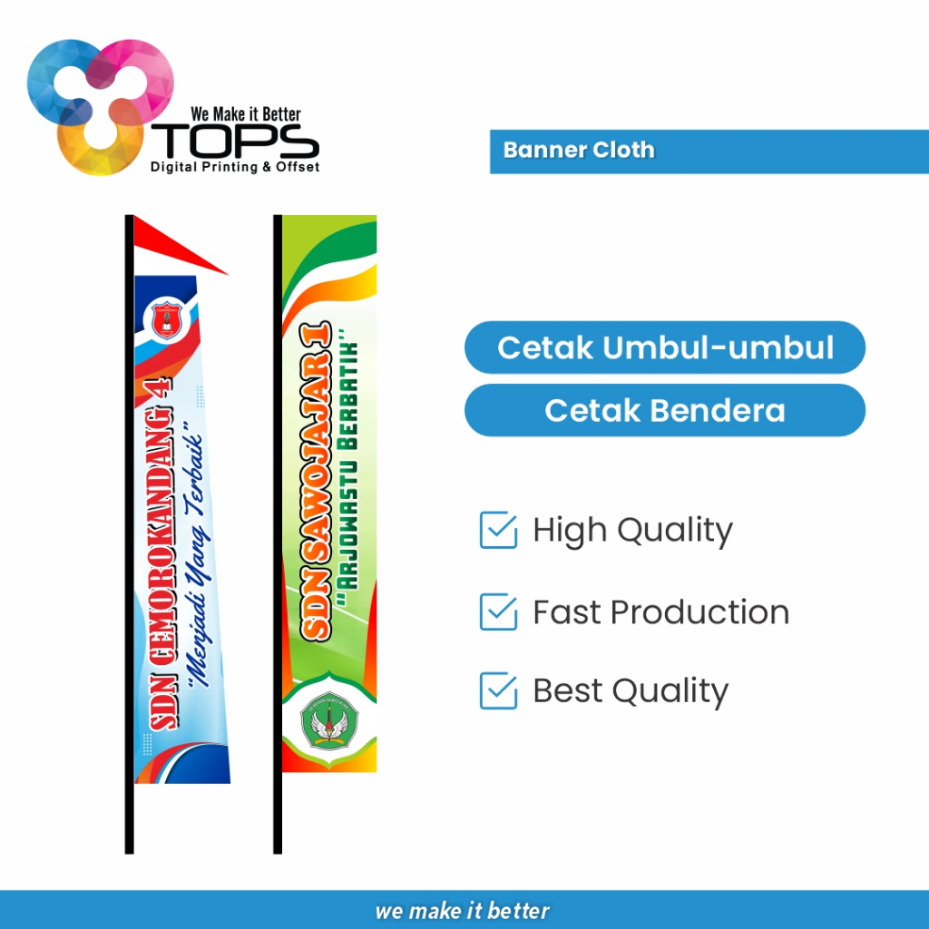 Cetak Banner Cloth - Cetak Umbul-umbul / Cetak Bendera