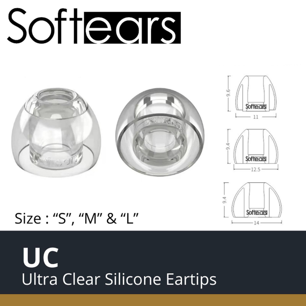 SOFTEARS UC Ultra Clear Silicone Eartips