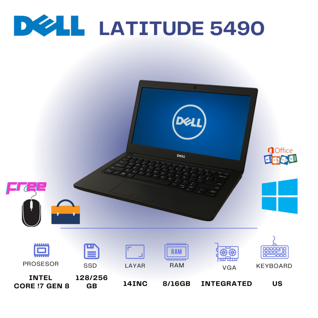 Laptop Dell Latitude 5490 Core i7 Gen 8