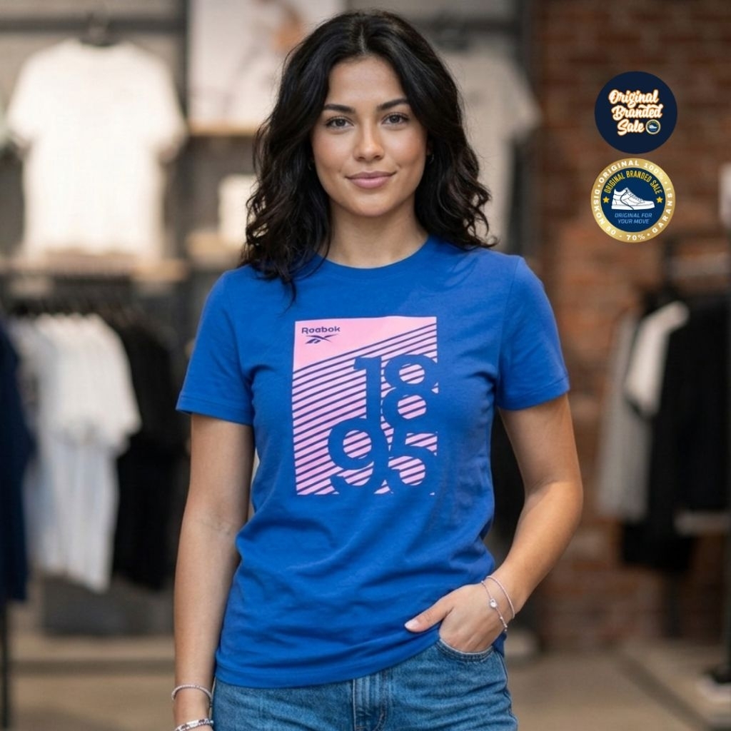 ORIGINAL GARANSI KAOS REEBOK WOMEN T-SHIRT SIZE M/L