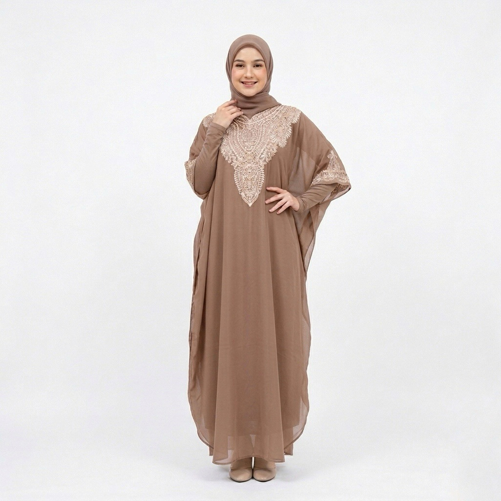Gamis Kaftan bordir sonia kaftan kondangan
