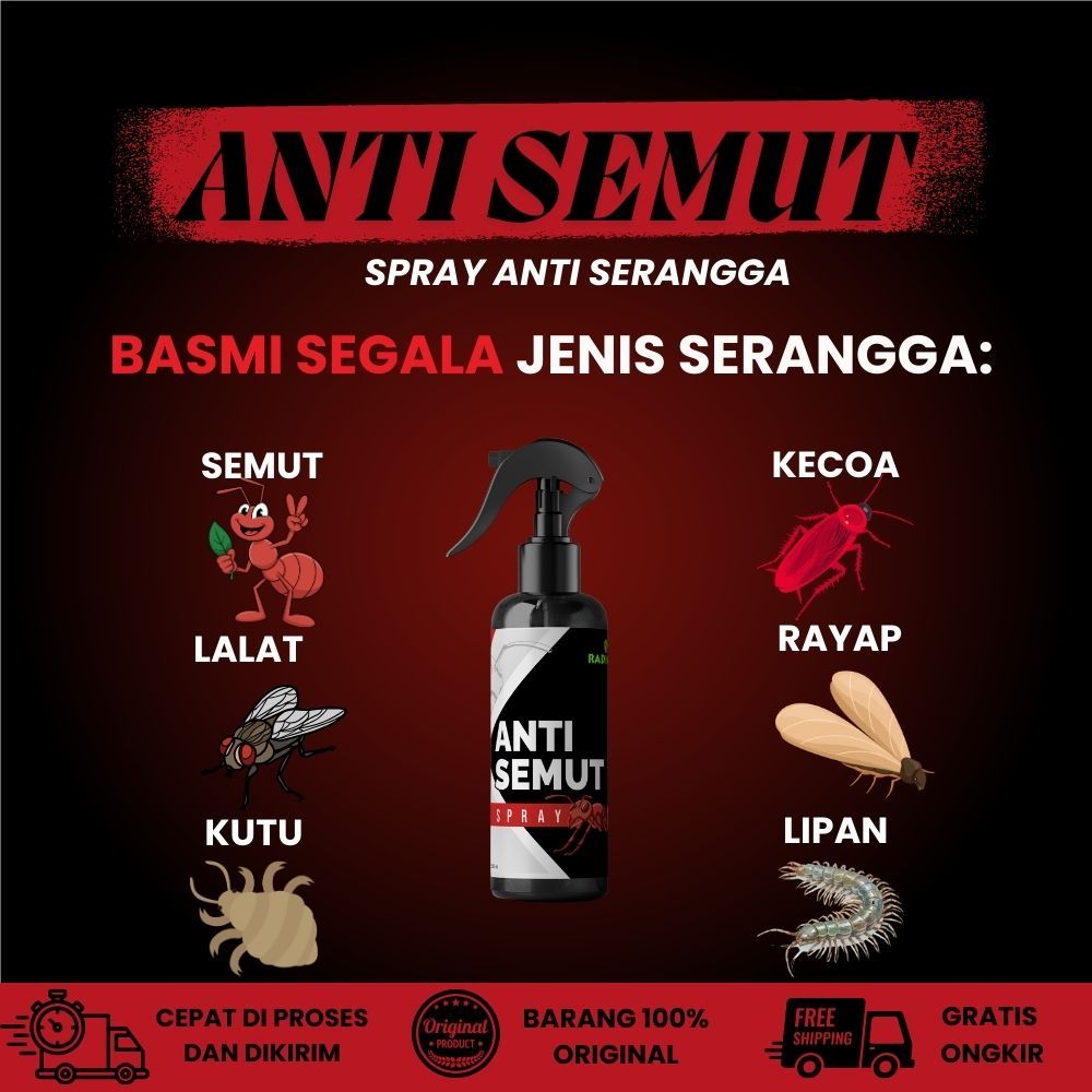 Obat Racun Pembasmi Semut Semprot Ampuh Pembunuh Semua Jenis Serangga Kecoa Kutu Lalat Nyamuk Rayap